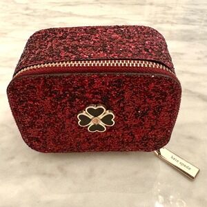 Kate Spade Odette Glitter Jewelry Holder in Black Cherry